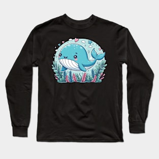 Happy Whale Long Sleeve T-Shirt